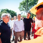 Passerini y Llaryora recorrieron la remodelación del Parque José María Paz: comenzó la construcción de nuevos senderos de hormigón