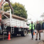 Passerini recorrió las obras de modernización de alumbrado público en los barrios Jorge Newbery, Rivadavia y Marqués de Sobremonte